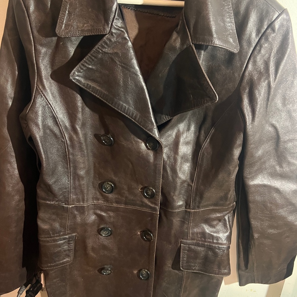 Stone Ridge By Aldo Dark Brown Leather Jacket